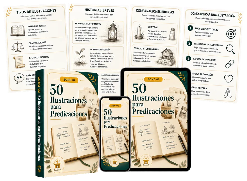 Mockup de 50 Ilustraciones para Predicaciones